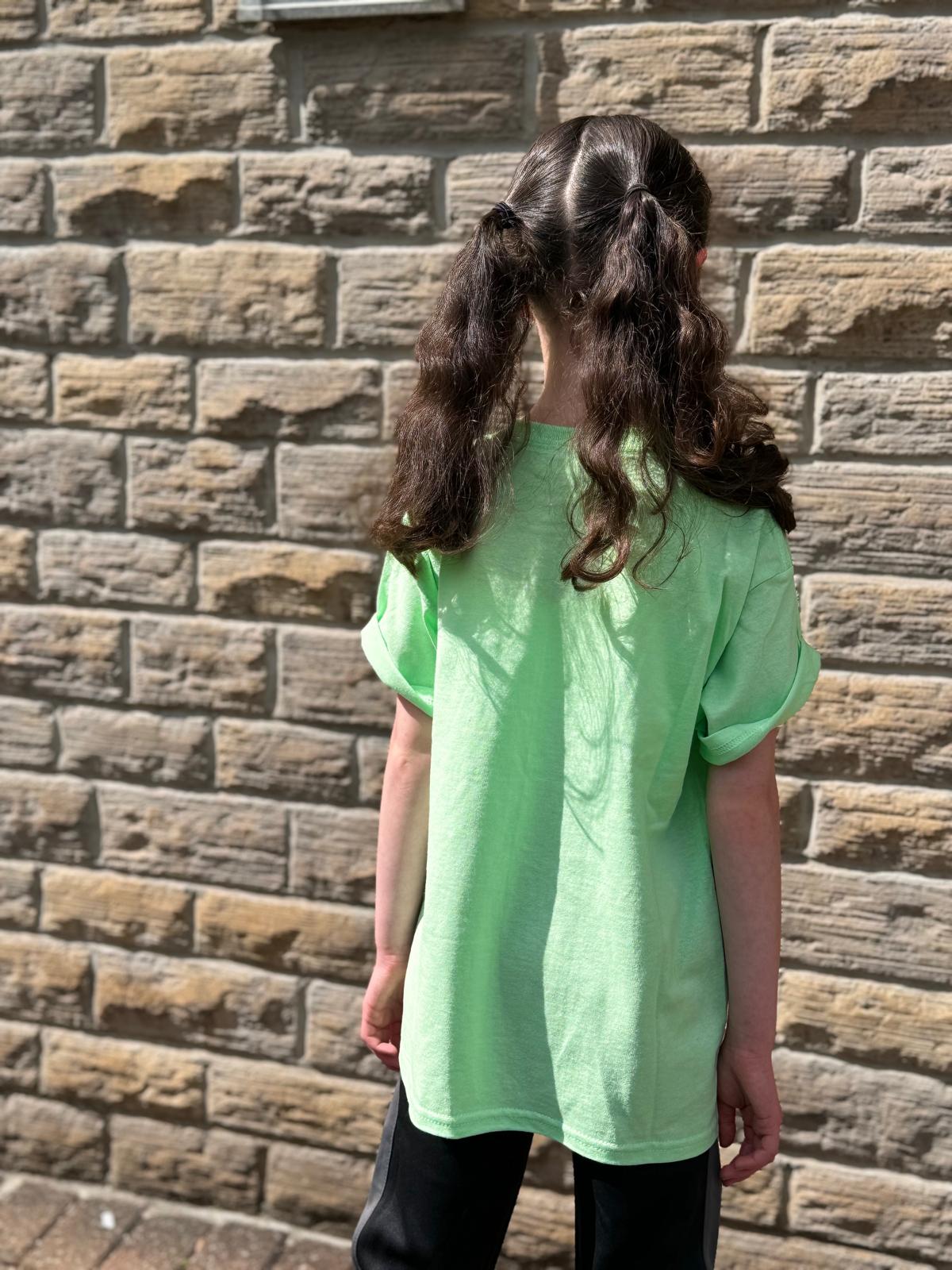 T SHIRT GREEN - KIDS & ADULT SIZES