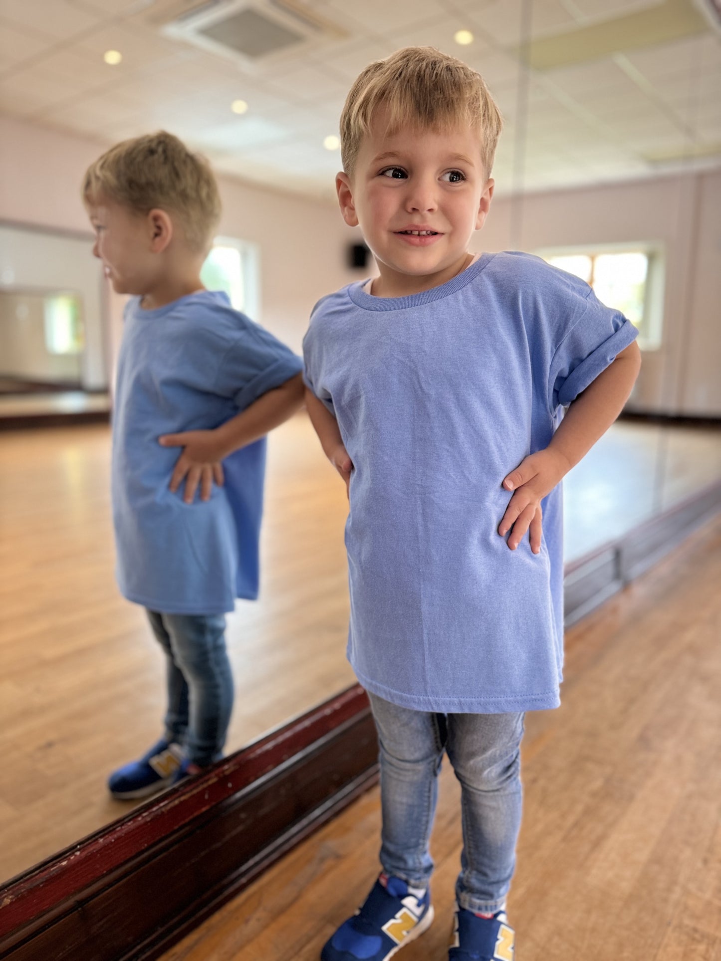 T SHIRT BLUE - KIDS & ADULT SIZES