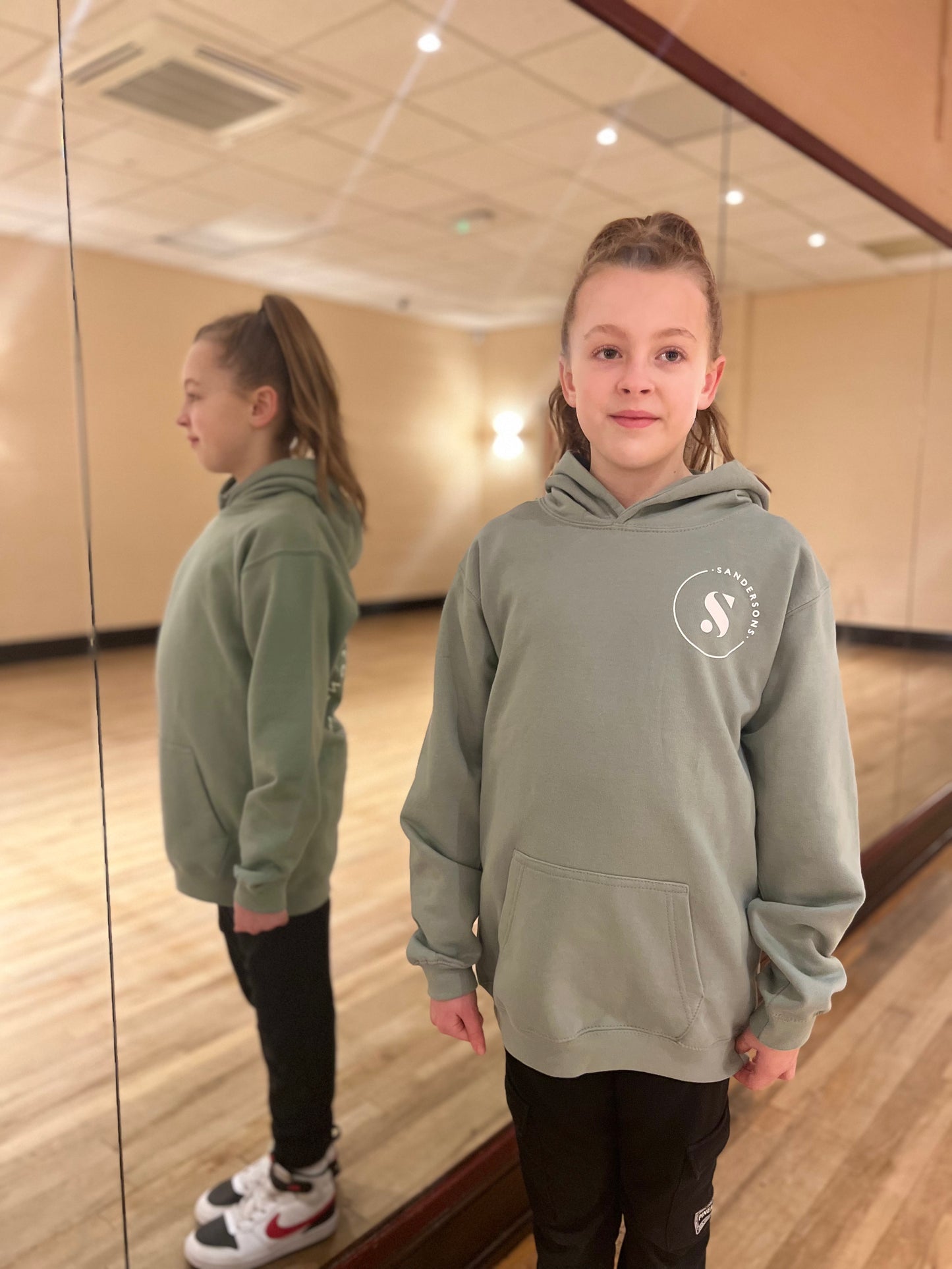 HOODIE PULLOVER DUSTY GREEN - KIDS & ADULT SIZES