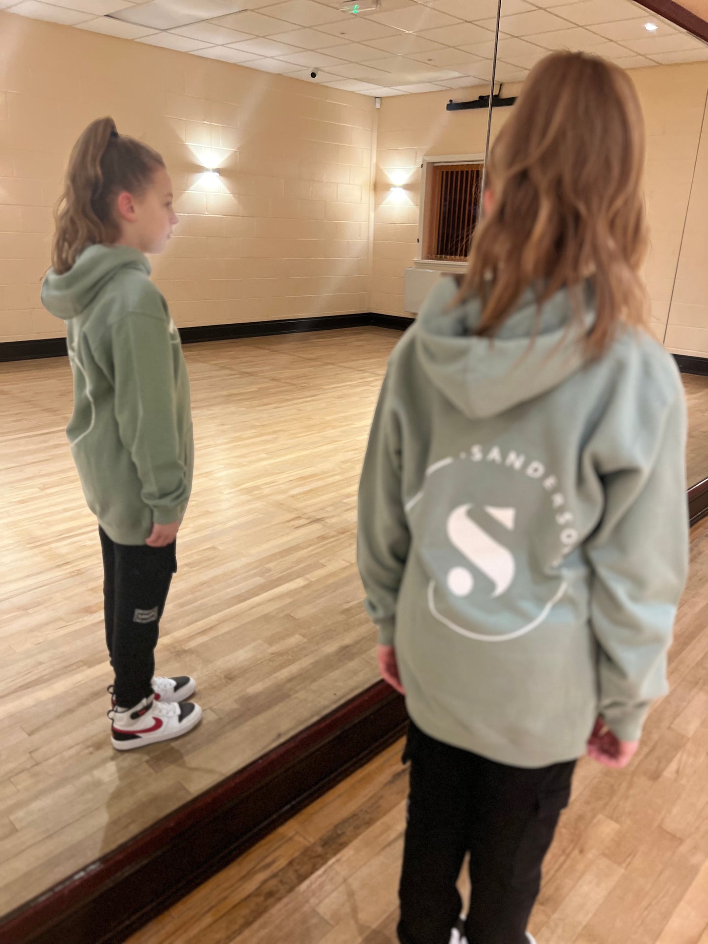 HOODIE PULLOVER DUSTY GREEN - KIDS & ADULT SIZES