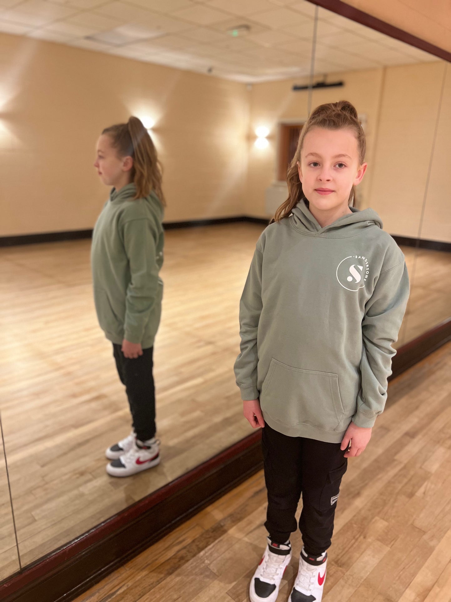 HOODIE PULLOVER DUSTY GREEN - KIDS & ADULT SIZES