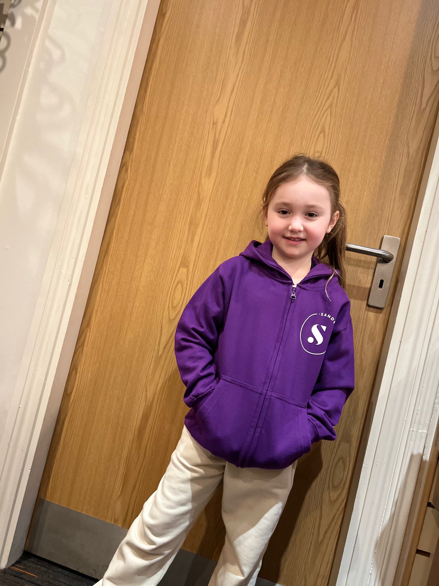 HOODIE ZIP PURPLE- KIDS SIZES