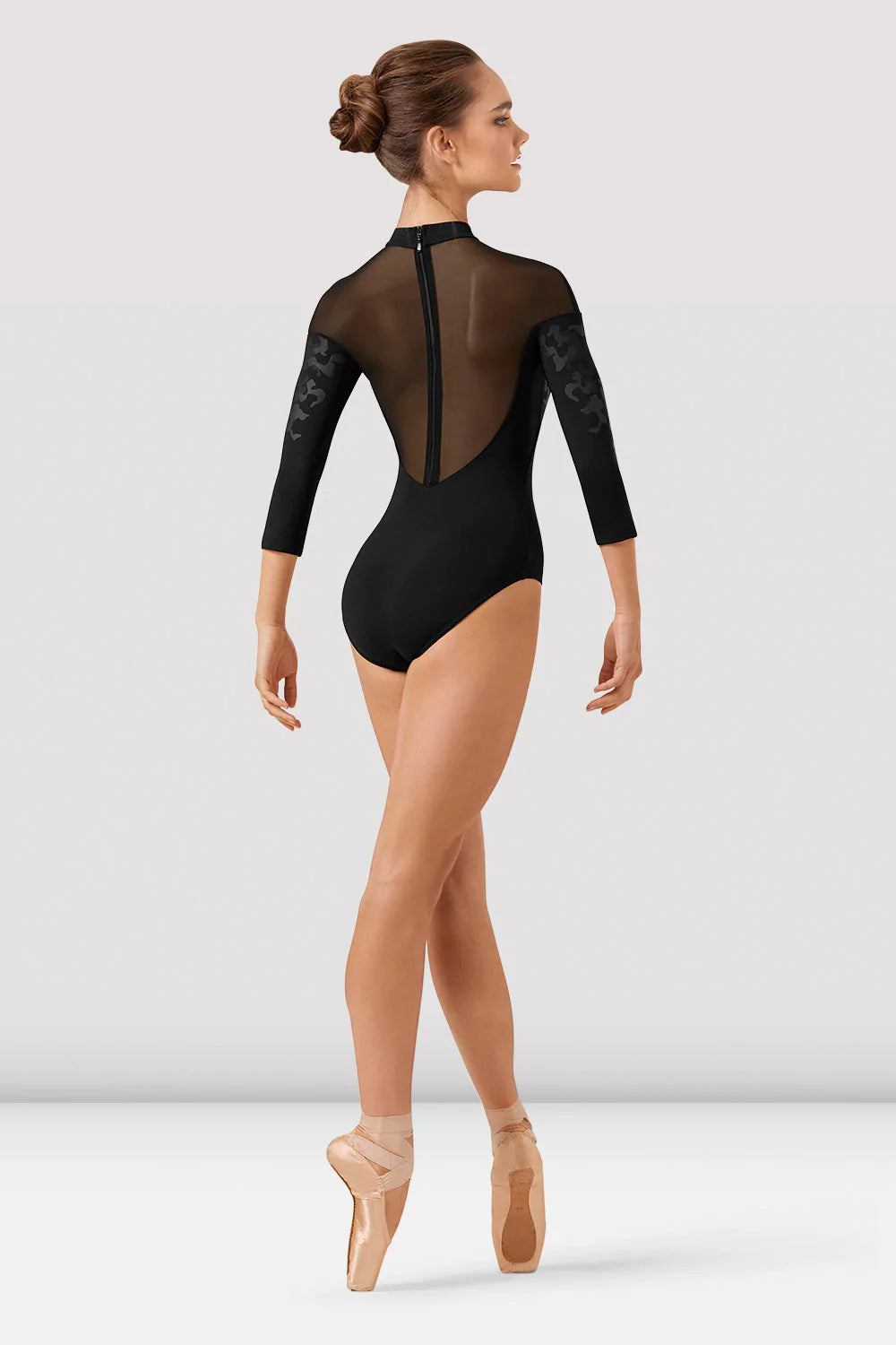 BLOCH LEOTARD BOUTIQUE MIRAGE (CAMO PRINT ZIP BACK 3/4 SLEEVE)