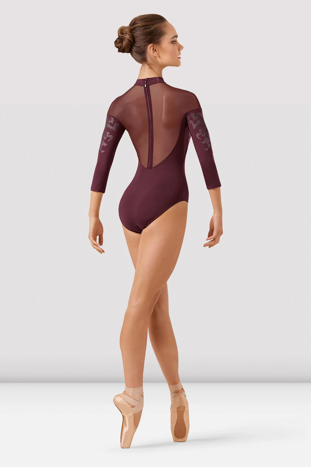 BLOCH LEOTARD BOUTIQUE MIRAGE (CAMO PRINT ZIP BACK 3/4 SLEEVE)
