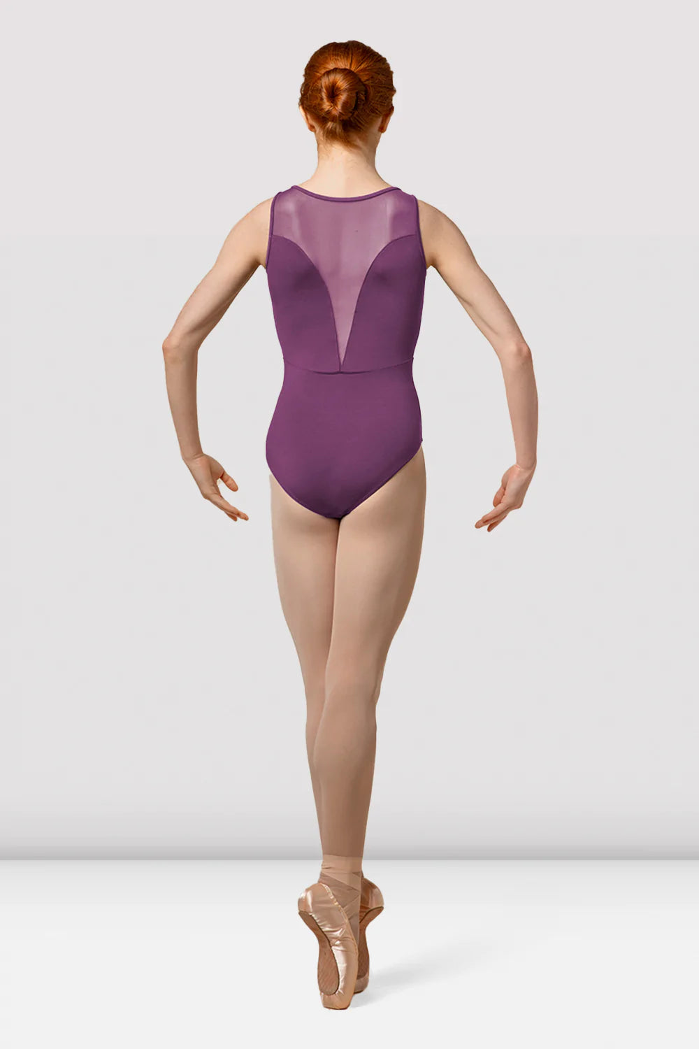 BLOCH MIRELLA SPLICE BOAT NECK TANK LEOTARD (V CURVED BODICE MESH TANK)