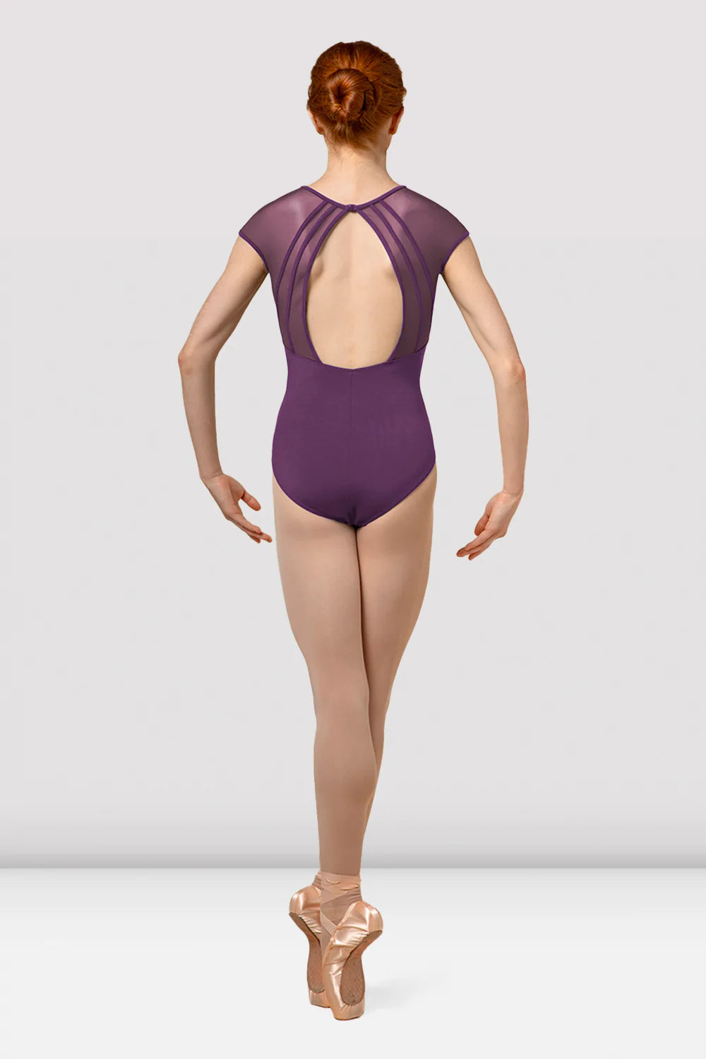 BLOCH MIRELLA SPLICE CAP SLEEVE LEOTARD(HIGH NECK OPEN BACK CAP SLEEVE)