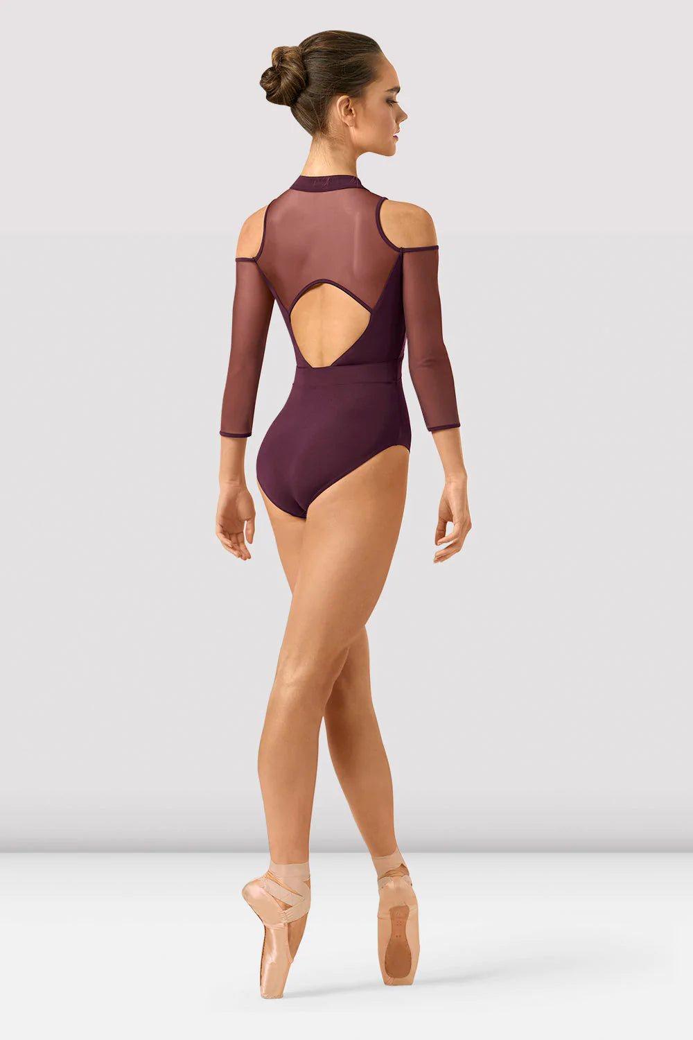 BLOCH LEOTARD INDIANA (CAMO PRINT OPEN BACK 3/4 SLEEVE, COLD SHOULDER)